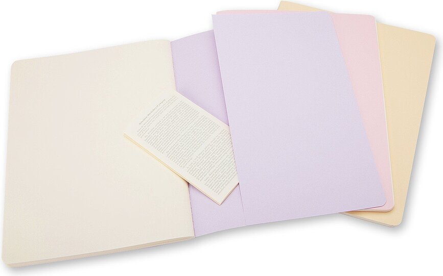 Moleskine Cahier Journals Σημειωματάρια XL, χωρίς γραμμές, μαύρα, 3 τμχ