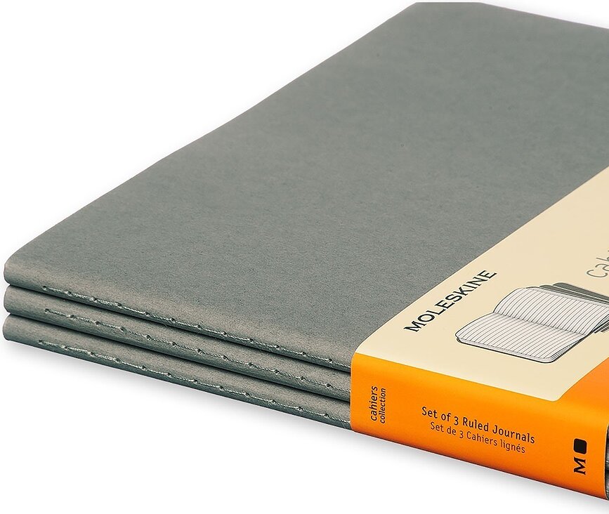 Moleskine Cahier Journals XL lignés, noirs, Lot de 3