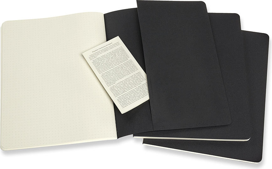 Moleskine Cahier Journals XL Τετράδια με κουκκίδες, μαύρα, 3 τμχ