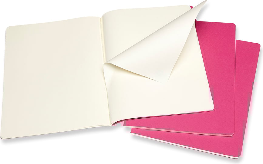 Moleskine Cahier Journals Zvezki gladki, XL, črni, 3 kosi