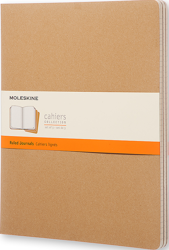 Moleskine Cahier Journals XXL linjerade, 3 st