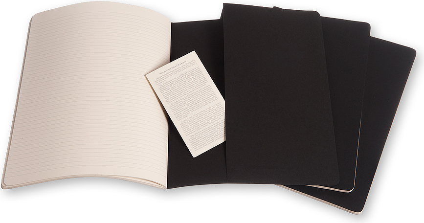 Moleskine Cahier Journals Zvezki črtasti XXL, peščeni, 3 kosi