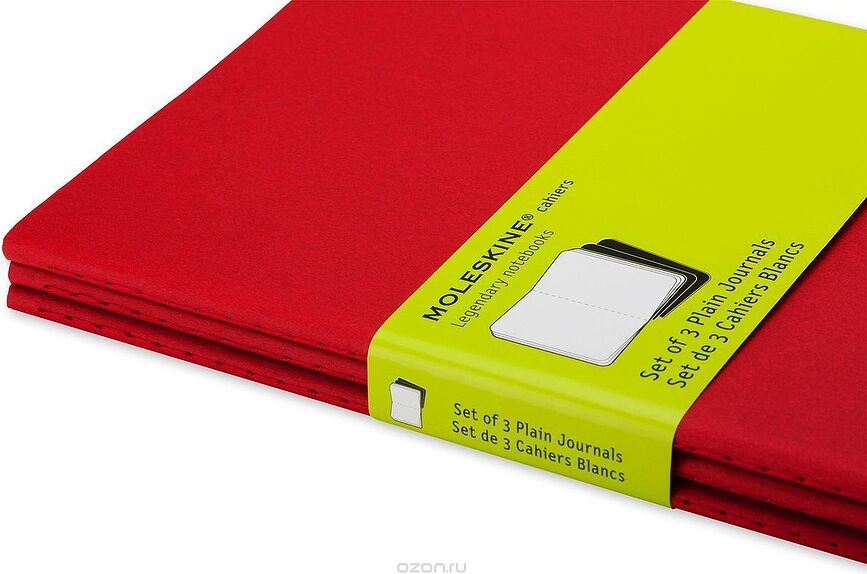 Moleskine Cahier Bilježnice glatke veličina L šumsko zelene 3 kom.