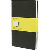 Moleskine Cahier Notebooks L black checked 3 pcs