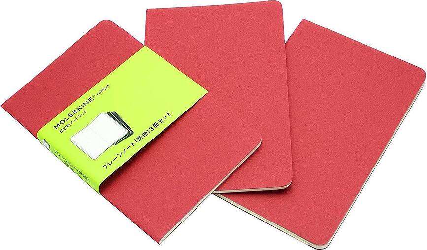 Moleskine Cahier L Τετράδια απλά, δασικό πράσινο, 3 τμχ