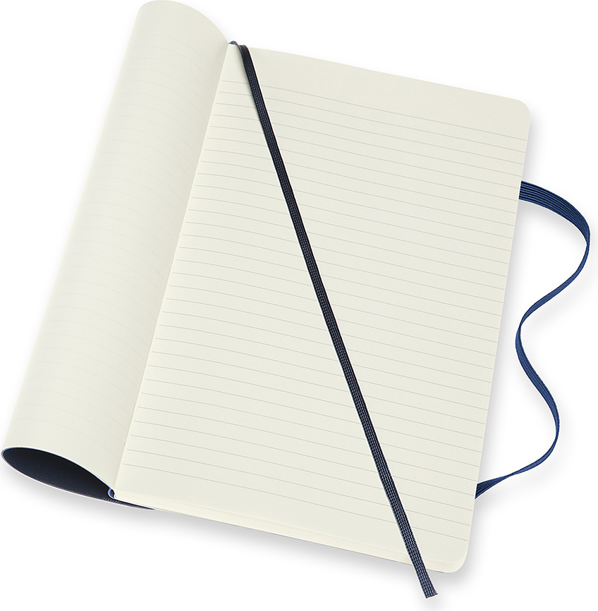 Moleskine Carnet L, couverture souple, 192 pages, noir, pages lisses et lignées