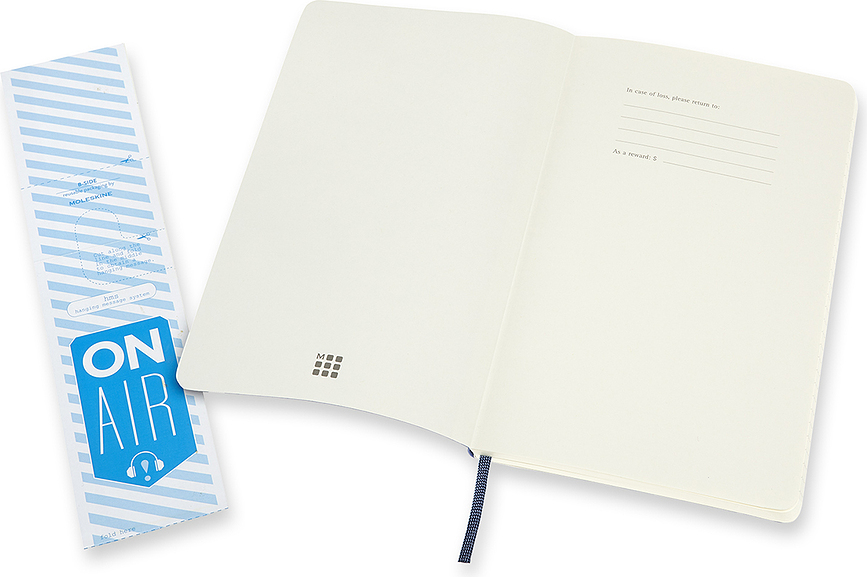 Moleskine Carnet L, couverture souple, 192 pages, noir, pages lisses et lignées