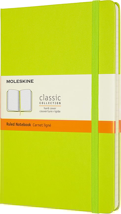Moleskine Carnet ligné, format L, vert citron