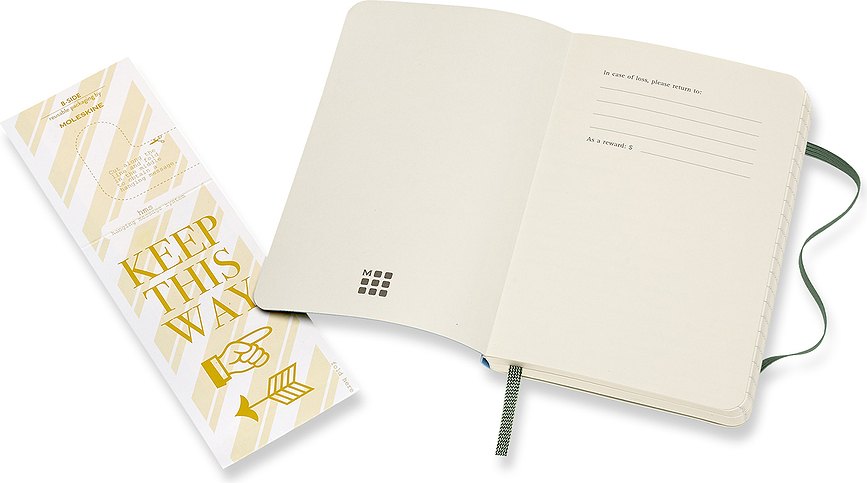 Moleskine P Carnet ligné, couverture souple, bleu