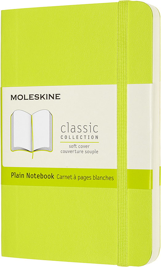Moleskine Carnet uni, format Poche, couverture souple, vert citron