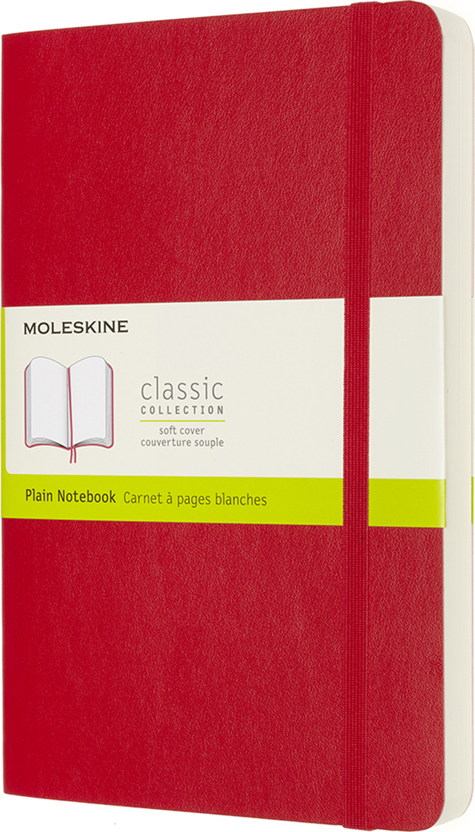 Moleskine Classic Blanko Notizbuch L 400 Seiten rot weicher Einband