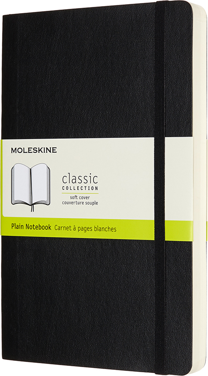 Moleskine Classic Blanko Notizbuch L 400 Seiten schwarz weicher Einband
