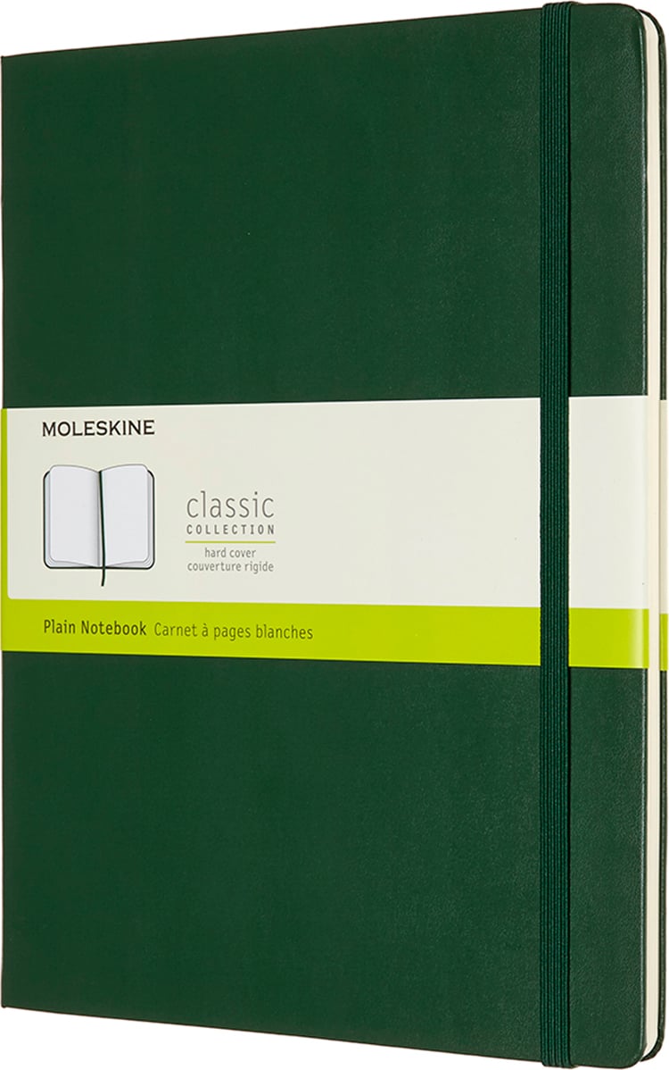 Moleskine Classic Blanko Notizbuch XL 192 Seiten Waldgrün harter Einband