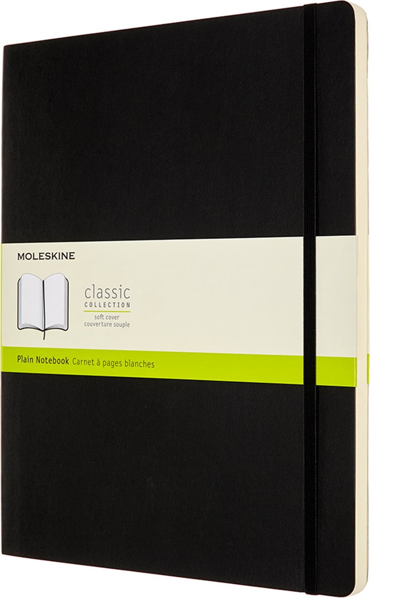 Moleskine Classic Blanko Notizbuch XXL 192 Seiten schwarz weicher Einband