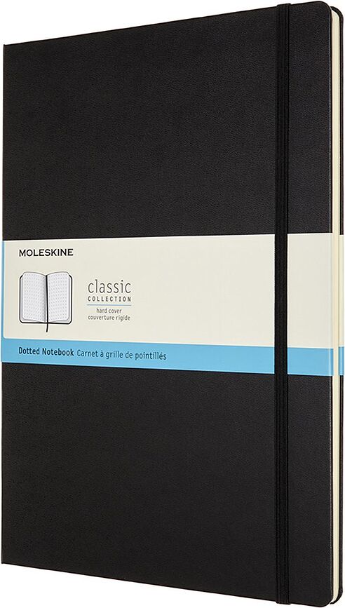 Moleskine Classic Carnet à points rigide, A4, 192 pages, noir
