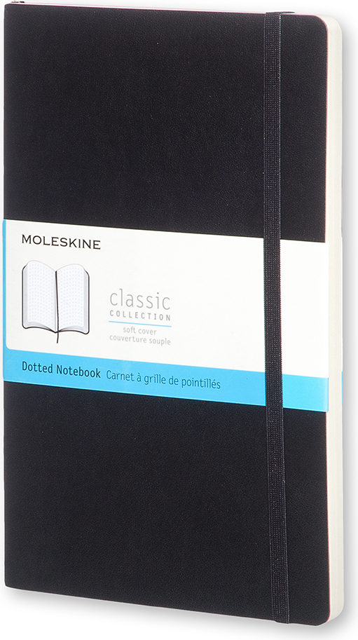Moleskine Classic Gepunktetes Notizbuch L 192 Seiten schwarz weicher Einband