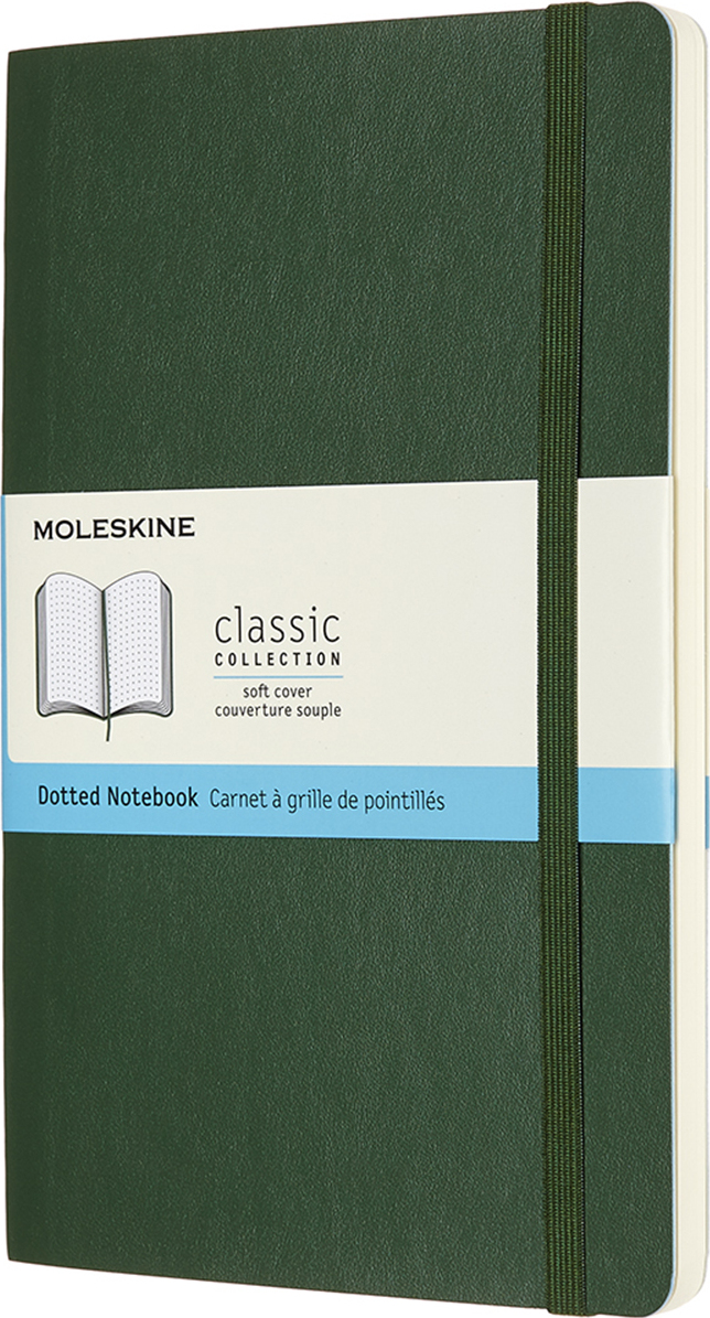Moleskine Classic Gepunktetes Notizbuch L 192 Seiten Waldgrün weicher Einband