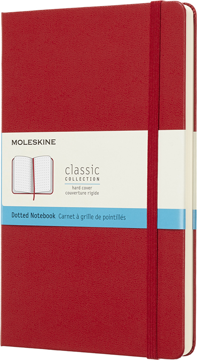 Moleskine Classic Gepunktetes Notizbuch L 240 Seiten rot harter Einband