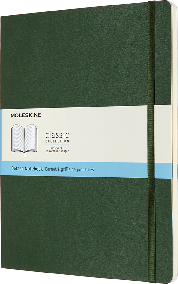 Moleskine Classic Gepunktetes Notizbuch XL 192 Seiten Waldgrün weicher Einband