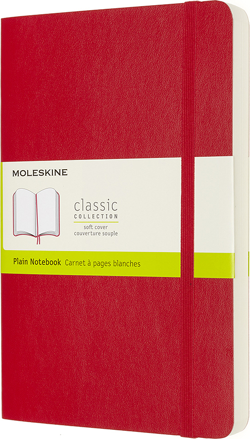 Moleskine Classic L Σημειωματάριο Απλό, 400 σελίδες, κόκκινο, μαλακό εξώφυλλο