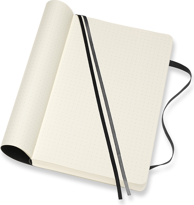Moleskine Classic L Zvezek s pikami, 400 strani, črn, mehek ovitek