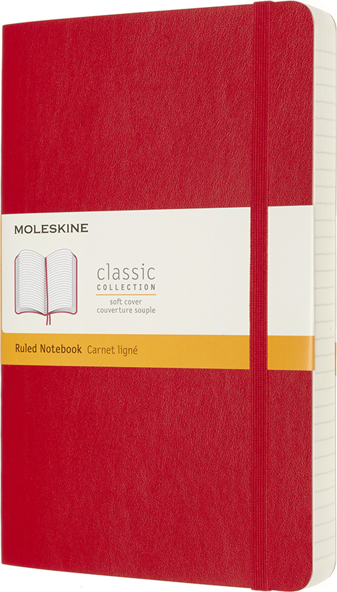 Moleskine Classic Liniertes Notizbuch L 400 Seiten rot weicher Einband