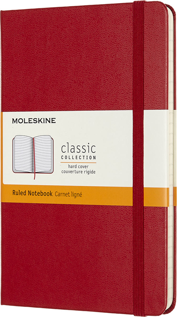 Moleskine Classic Liniertes Notizbuch M 208 Seiten rot harter Einband