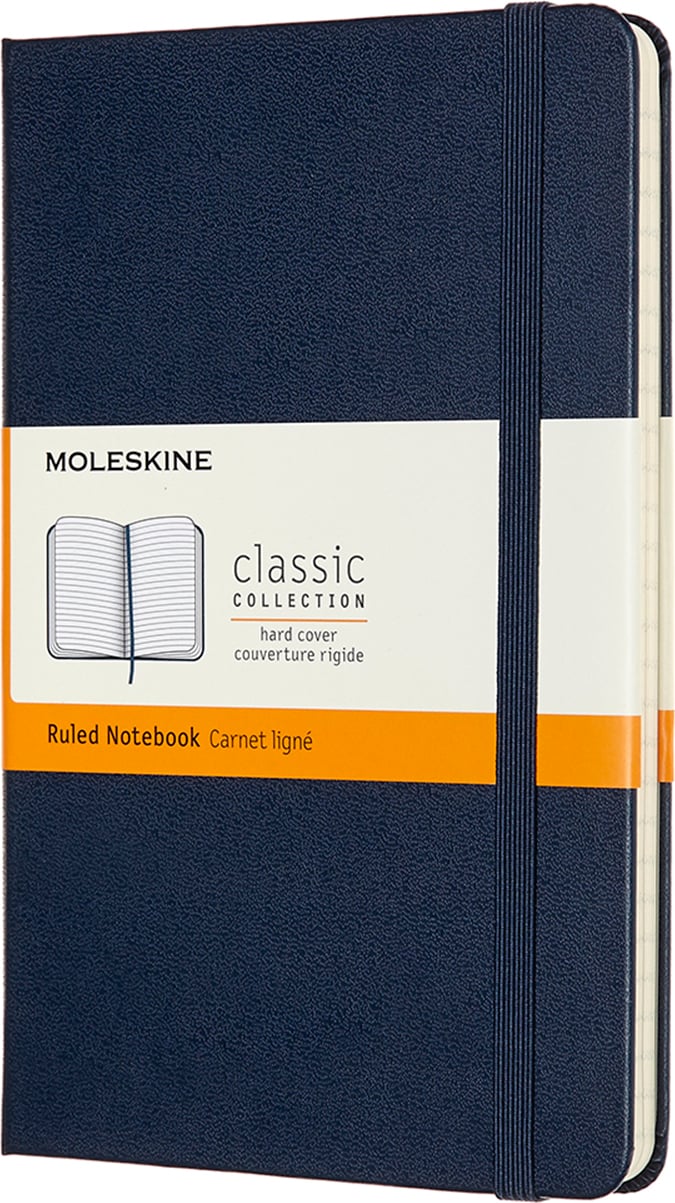 Moleskine Classic Liniertes Notizbuch M 208 Seiten saphirblau harter Einband