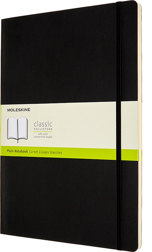 Moleskine Classic Märkmeraamatud A4 192 lehekülge mustad siledad pehmed köited