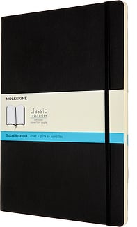 Moleskine Classic Märkmeraamatud A4 192 lehekülge mustad täppidega pehmed köited