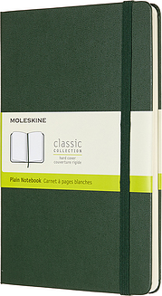 Moleskine Classic Märkmeraamatud L 240 lehekülge metsarohelised siledad kõvad köited