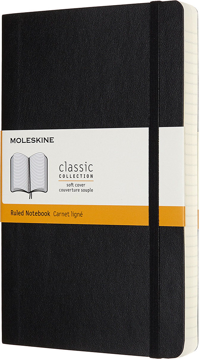 Moleskine Classic Märkmeraamatud L 400 lehekülge mustad paelaga pehmed köited