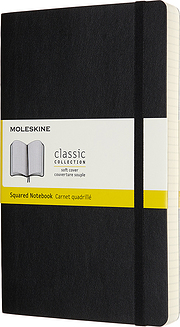 Moleskine Classic Märkmeraamatud L 400 lehekülge mustad ruudulised pehmed köited