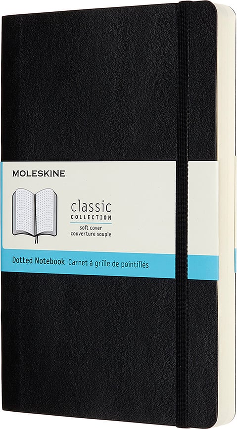 Moleskine Classic Märkmeraamatud L 400 lehekülge mustad täppidega pehmed köited