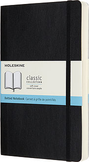 Moleskine Classic Märkmeraamatud L 400 lehekülge mustad täppidega pehmed köited