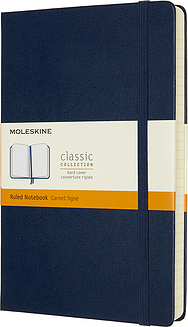 Moleskine Classic Märkmeraamatud L 400 lehekülge sinised paelaga kõvad köited