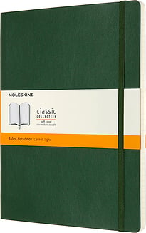 Moleskine Classic Märkmeraamatud XL 192 lehekülge metsarohelised paelaga pehmed köited