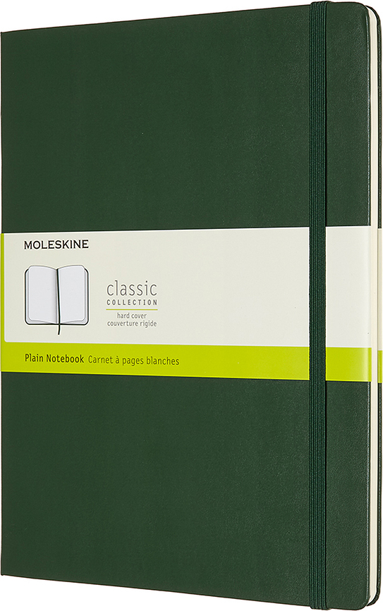 Moleskine Classic Märkmeraamatud XL 192 lehekülge metsarohelised siledad kõvad köited