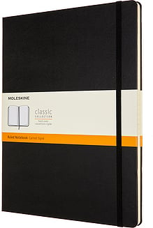 Moleskine Classic Märkmeraamatud XXL 192 lehte mustad paelaga kõvad köited