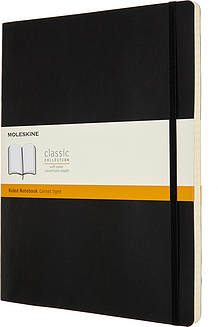 Moleskine Classic Märkmeraamatud XXL 192 lehte mustad paelaga pehmed köited