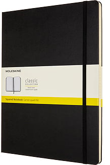 Moleskine Classic Märkmeraamatud XXL 192 lehte mustad ruudulised kõvad köited