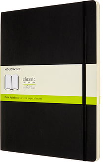 Moleskine Classic Märkmeraamatud XXL 192 lehte mustad siledad pehmed köited