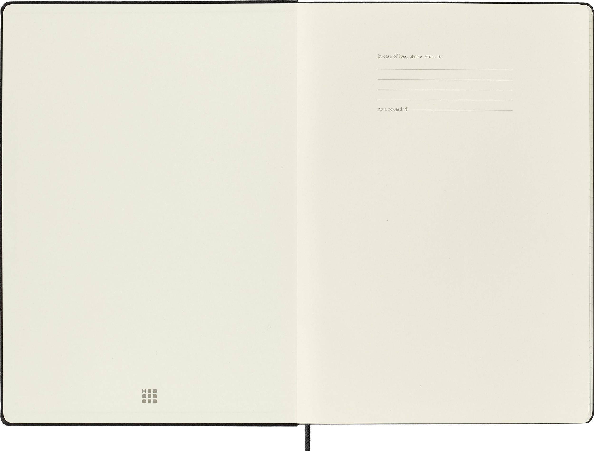 Moleskine Classic Plain Paper Notebook A4 Size, Black Soft Cover