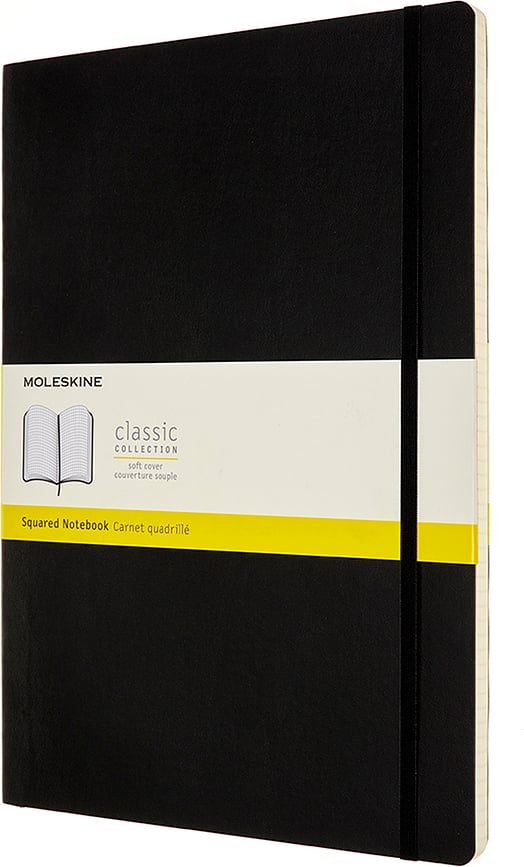 Moleskine Classic Notizbuch A4 192 Seiten schwarz kariert weicher Einband