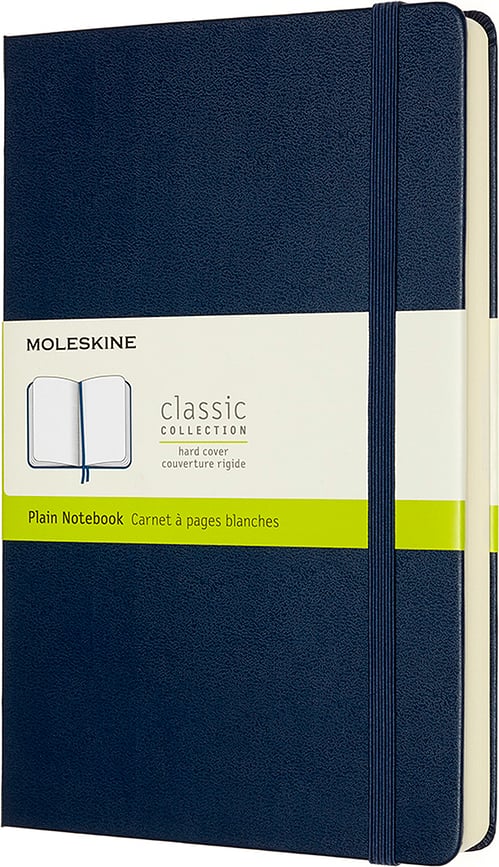 Moleskine Classic Notizbuch L 400 Seiten blau glatt harter Einband