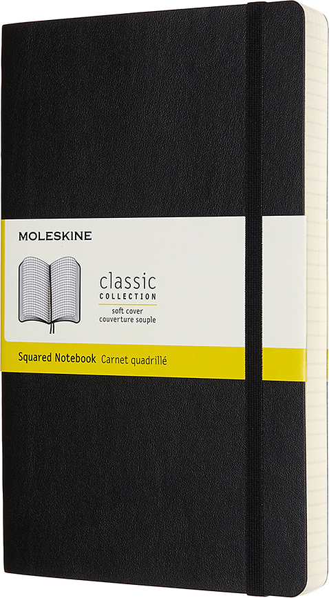 Moleskine Classic Notizbuch L 400 Seiten schwarz kariert weicher Einband