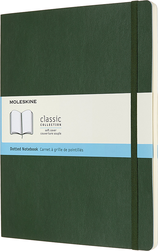 Moleskine Classic Notizbuch XL 192 Seiten Waldgrün gepunktet weicher Einband