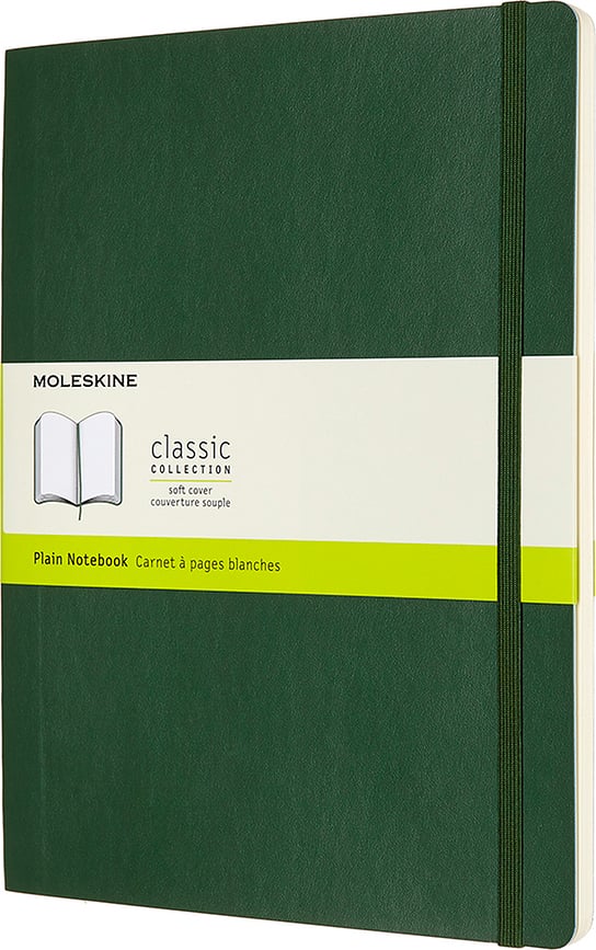 Moleskine Classic Notizbuch XL 192 Seiten Waldgrün glatt weicher Einband