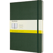 Moleskine Classic Notizbuch XL 192 Seiten Waldgrün kariert harter Einband