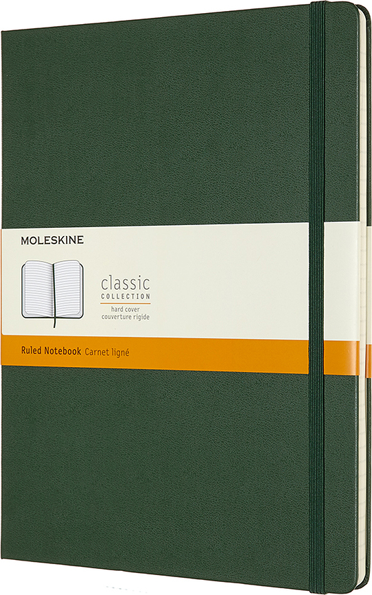 Moleskine Classic Notizbuch XL 192 Seiten Waldgrün liniert harter Einband